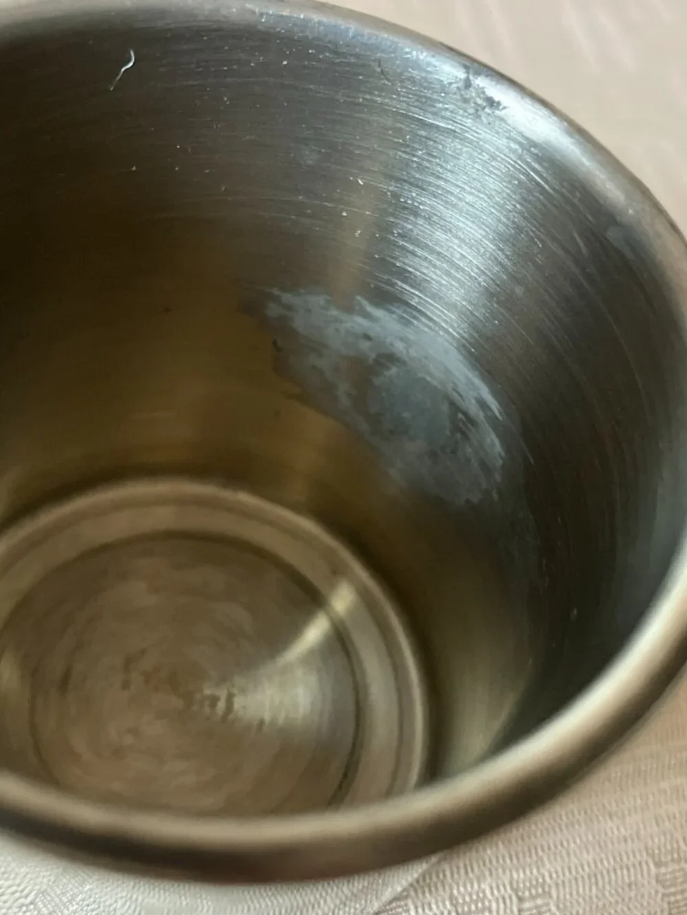 Vtg 1969 Stieff Pewter Baby Cup Mug - ATC Shield Mark - No Monogram